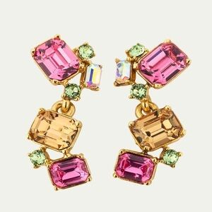 OSCAR DE LA RENTA Scramble Drop Earrings - Rose Gold